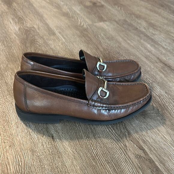 Florsheim Tuscany Moc Toe Bit Loafers Brown Size 9 Business Casual - Picture 1 of 7